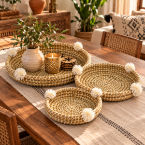 Talount – Plateau artisanal berbère à pompons